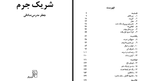 دانلود پی دی اف کتاب شریک جرم جعفر مدرس صادقی PDF