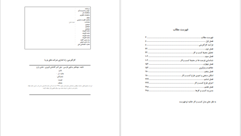 دانلود پی دی اف کتاب کارآفرینی راه اندازی و مدیریت کسب و کار جهانگیر یدالهی فاری PDF